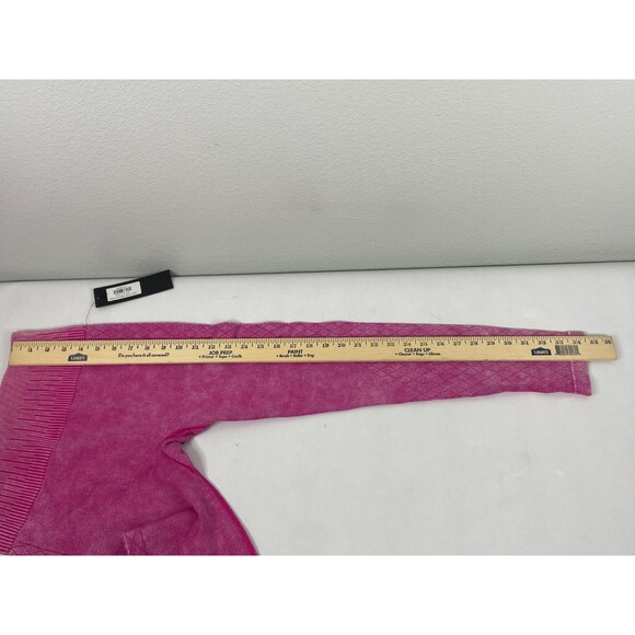 Mono B Women Small Pink Julia Athletic Legging Textured Casual Workout - Picture 7 of 8